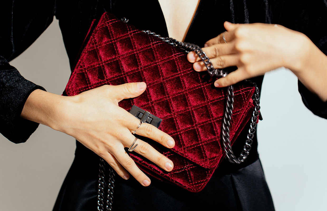 A red handbag 