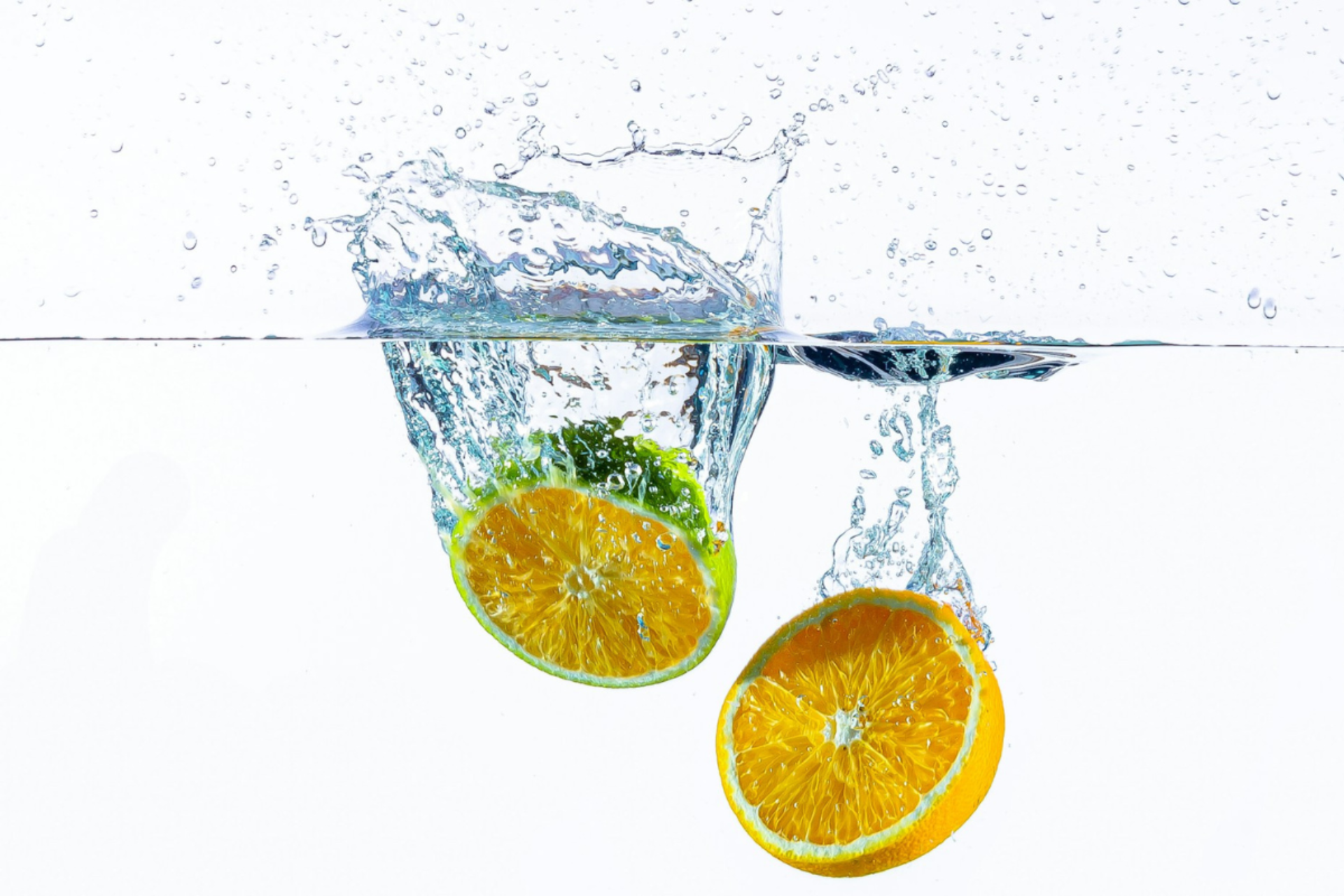 lemons in water