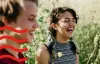 A girl laughing