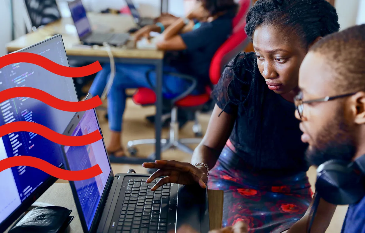 Two colleagues programming