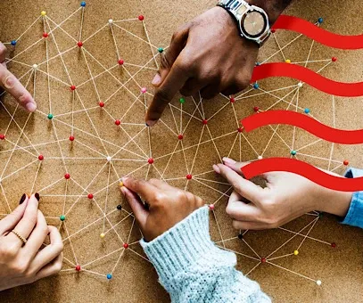 Pins on a wooden board